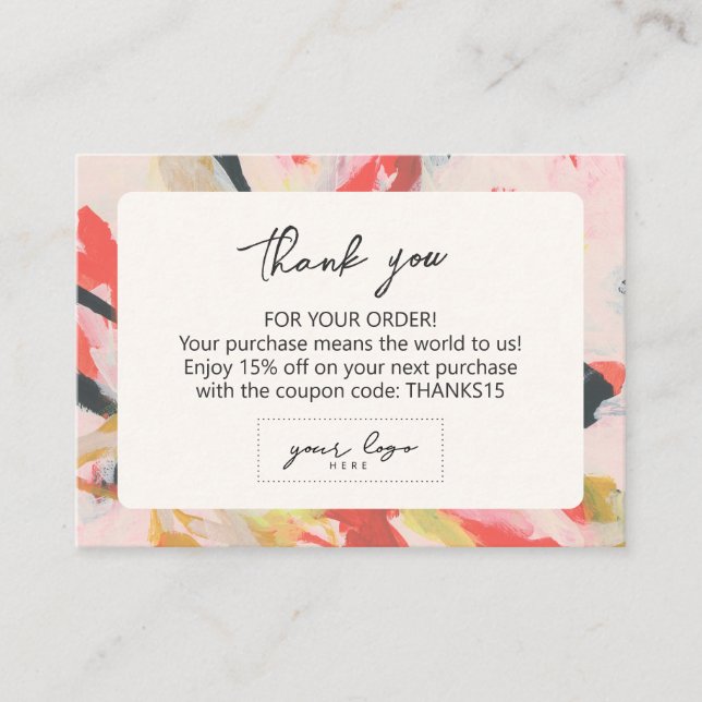 Abstract Art Small Business Company Logo Branding Business Card (Front)