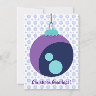 Abstract Art Snow Man Christmas Holiday Flat Card