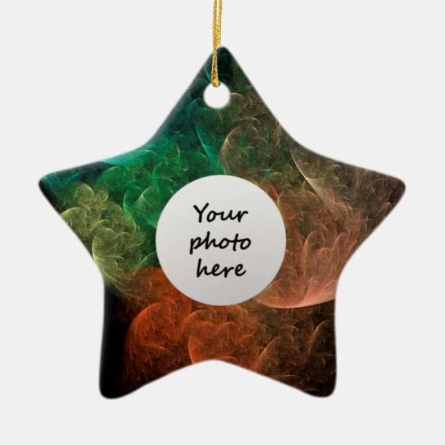 Abstract Art Space Bird Ceramic Ornament (Front)