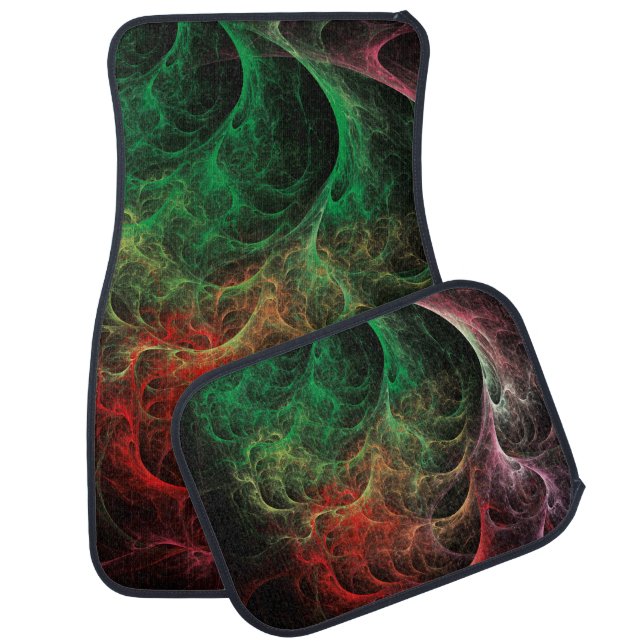 Abstract Art Space Fire Car Mat (Set)