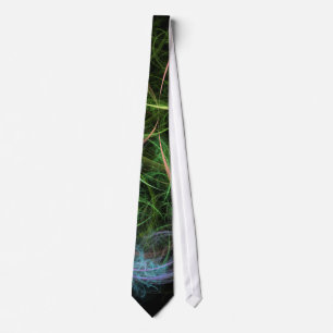 Abstract Art Space Flowers Neck Tie