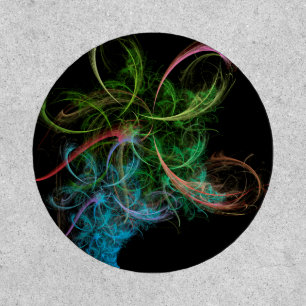 Abstract Art Space Flowers Patch