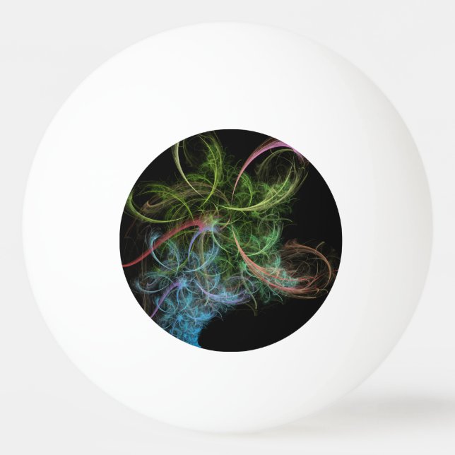 Abstract Art Space Flowers Ping-Pong Ball (Front)