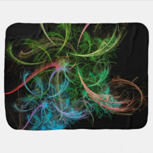Abstract Art Space Flowers Stroller Blanket