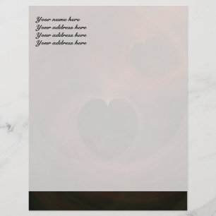 Abstract Art Space Hearts Letterhead