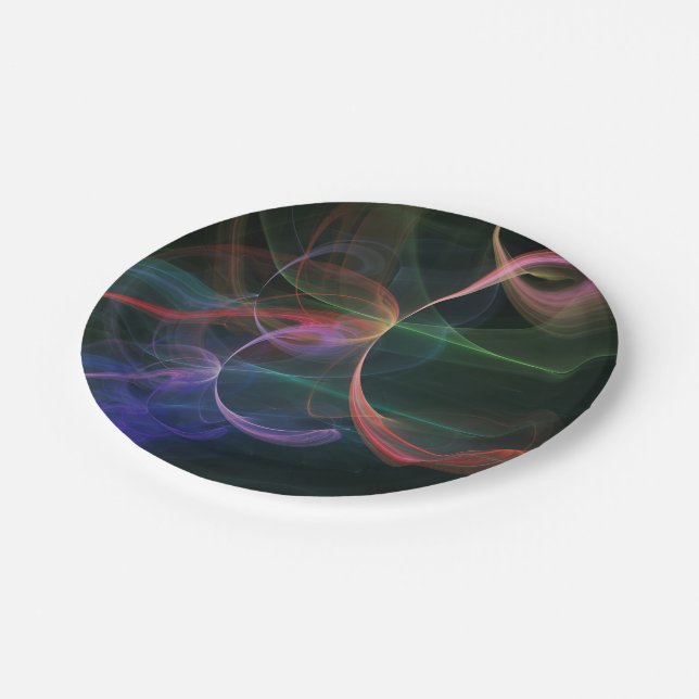 Abstract Art Space Paper Plates (Angled)