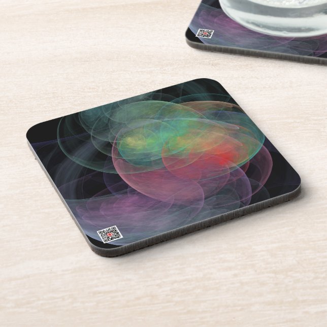 Abstract Art Space Shell Beverage Coaster (Left Side)