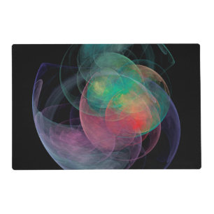 Abstract Art Space Shell Placemat