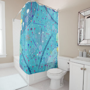 Abstract Art: Sparklers in the Sky Shower Curtain