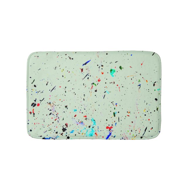 Abstract Art Speckled Pattern Custom Colour Bathroom Mat (Front)