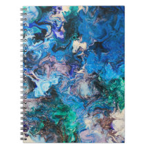 Abstract art spiral notebook