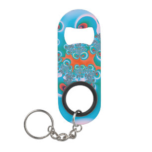 Abstract Art Spring Garden Keychain Bottle Opener