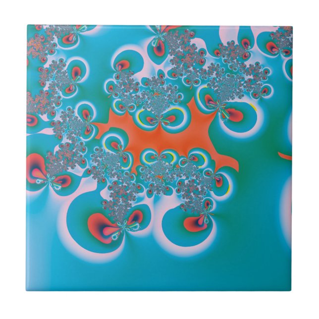 Abstract Art Spring Garden Tile (Front)