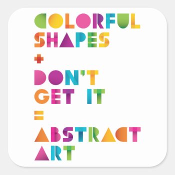 Abstract Art Square Sticker by AuraEditions at Zazzle