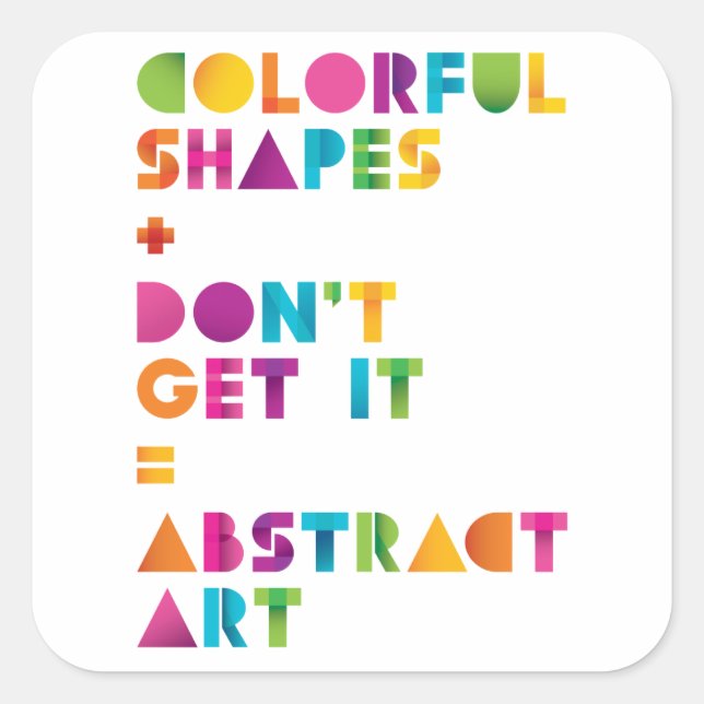 Abstract Art Square Sticker (Front)