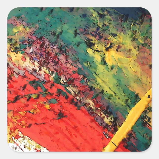 Abstract Art Square Sticker (Front)