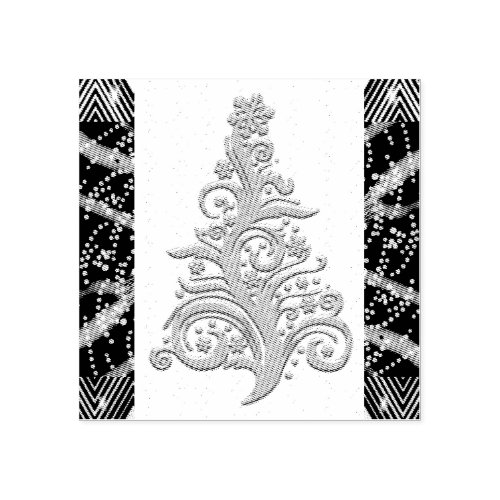 Abstract Art Stamp _ Abstract Christmas Tree