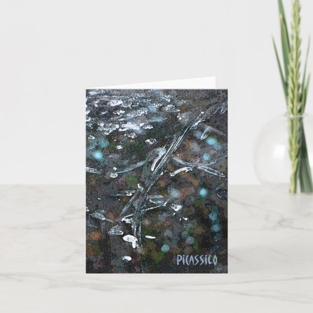 Abstract Art Subtle Colors Blank Note Card (Front)