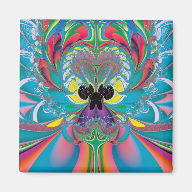 Abstract Art Summer Butterfly Magnet (Front)