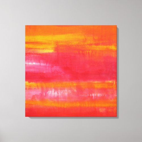 Abstract Art SUMMER DAY Red Yelllow Orange Canvas Print