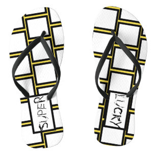 Abstract Art Super Lucky Blocks Flip Flops