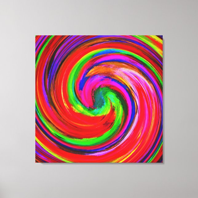 Abstract Art Swirl Colorful Paint Background #20 Canvas Print (Front)