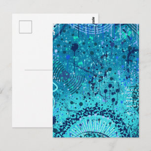Abstract Art: Symphony on the Sea Postcard