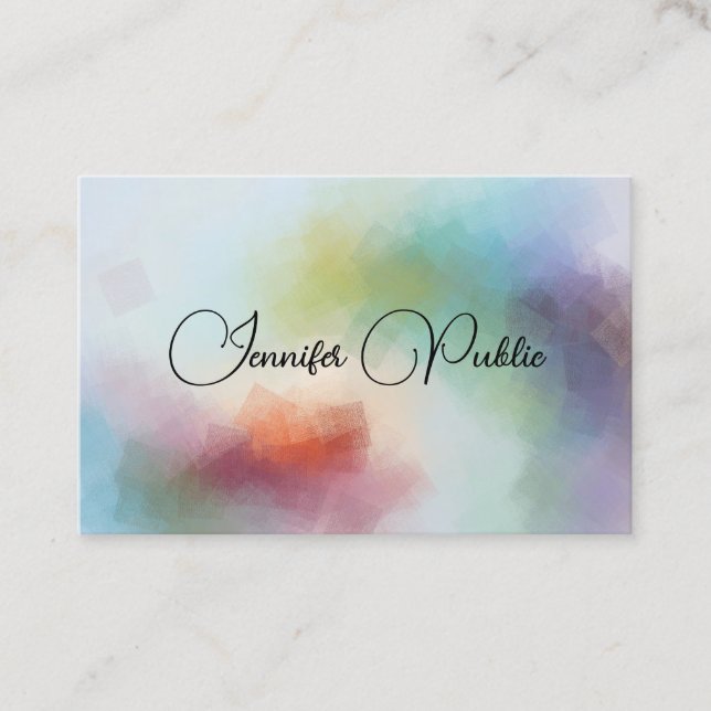 Abstract Art Template Professional Elegant Modern Business Card (Front)