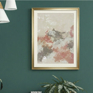 Abstract Art Textured Blush Pink Poster