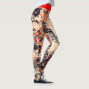 Abstract Art "The Heart of a Planet is a Dragon" Leggings