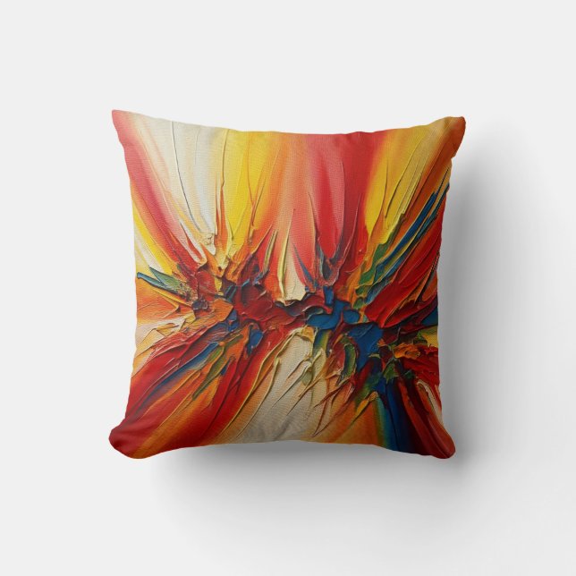 Abstract art throw pillow (Front)