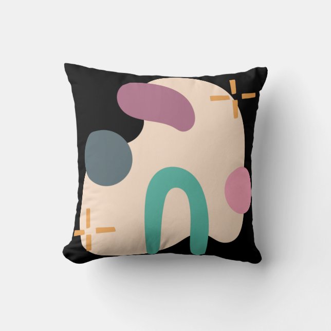 Abstract Art Throw Pillow (Front)