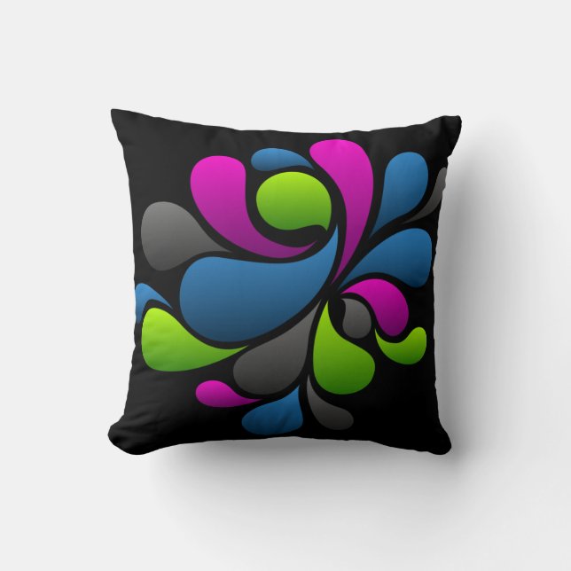 Abstract Art Throw Pillow (Front)