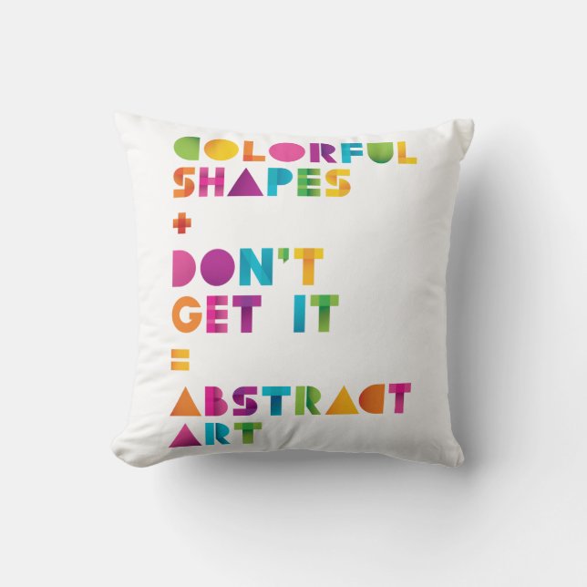 Abstract Art Throw Pillow (Front)