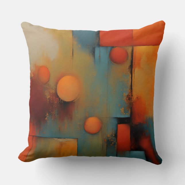 Abstract art throw pillow (Front)