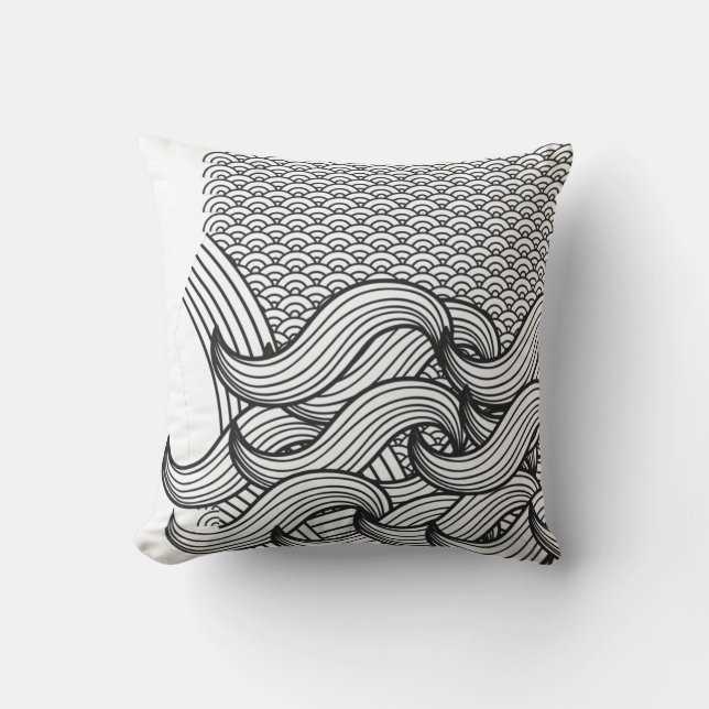 Abstract Art Throw Pillow (Front)
