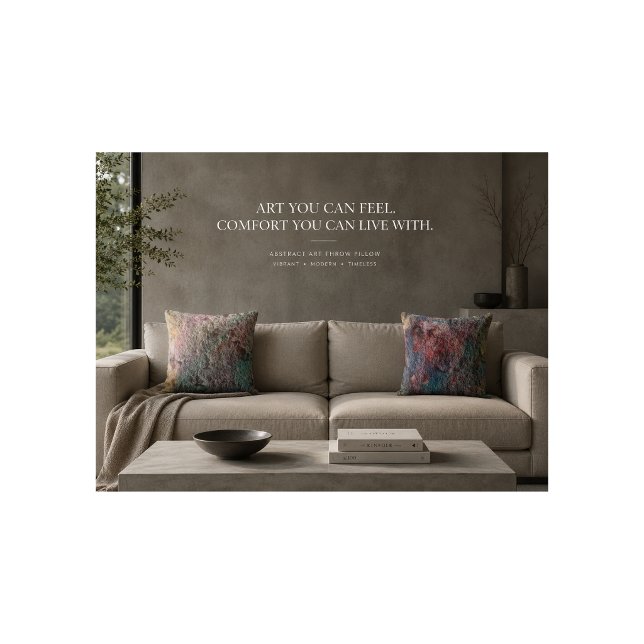 Abstract Art Throw Pillow (Creator Uploaded)