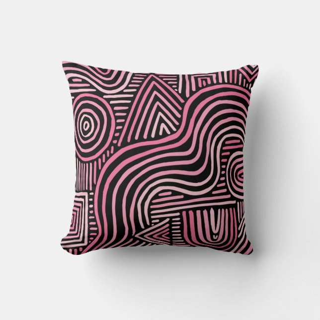 Abstract Art Throw Pillow (Front)