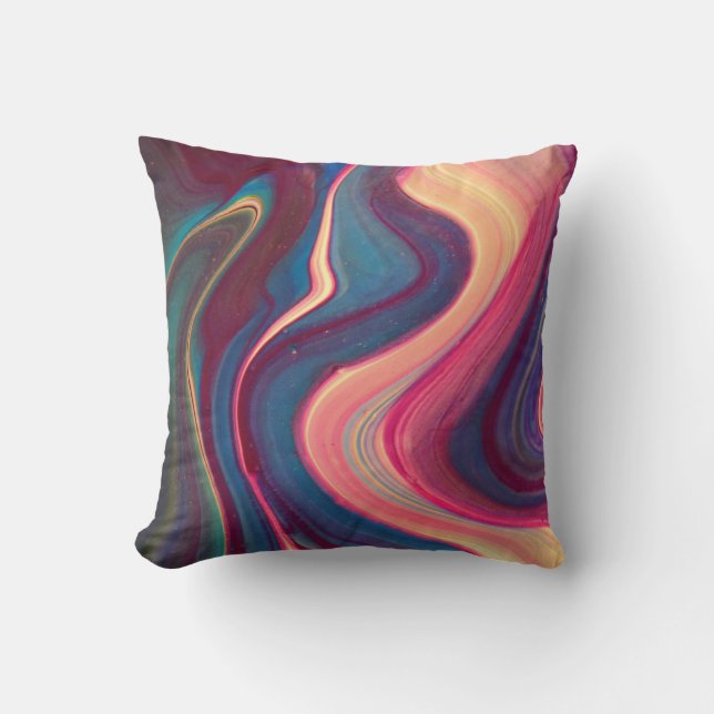 Abstract Art Throw Pillow (Front)