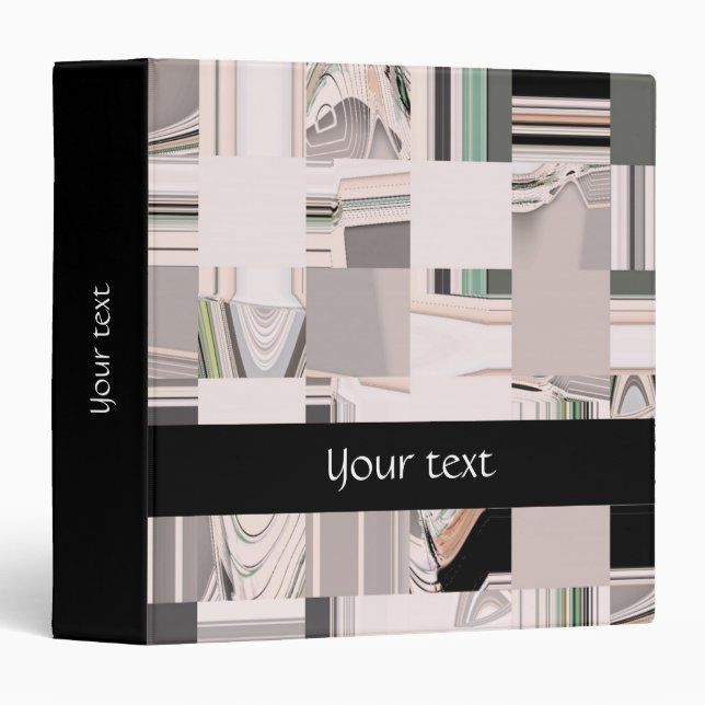 Abstract Art Tiled 3 Ring Binder (Front/Spine)