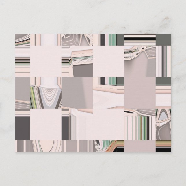 Abstract Art Tiled Postcard (Front)