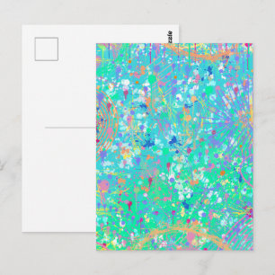 Abstract Art: Tiny Sea Creatures Postcard