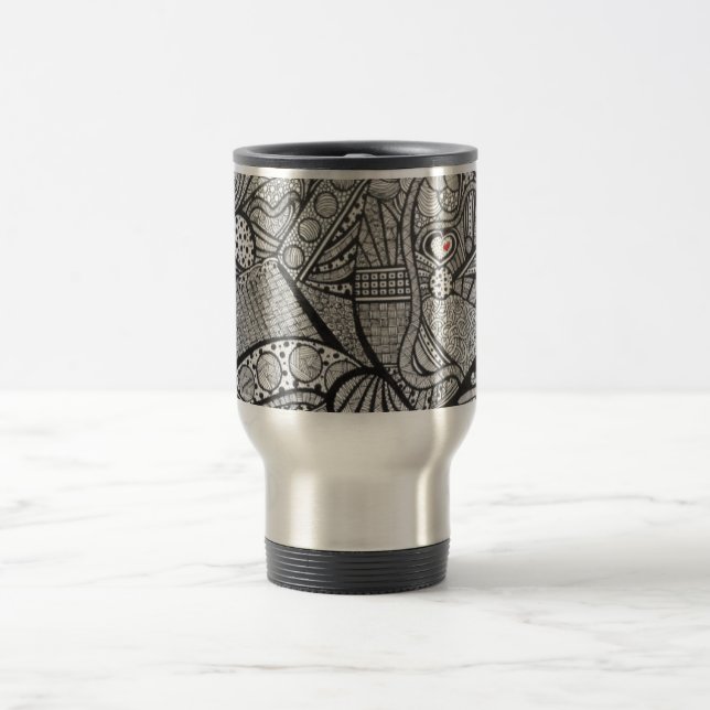 Abstract Art Travel Mug (Center)