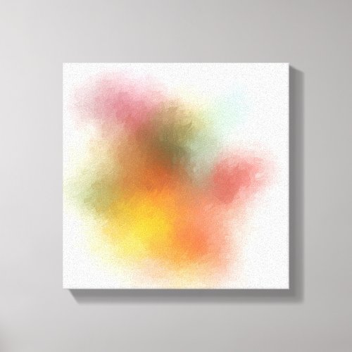 Abstract Art Trendy Red Pink Yellow Blue Purple Canvas Print