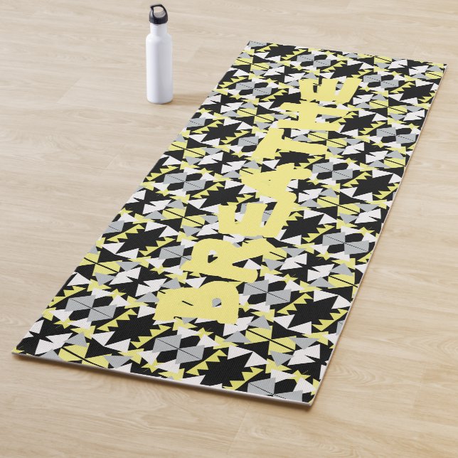 Abstract Art Triangle Pyramid Breathe Yoga Mat (In Situ)