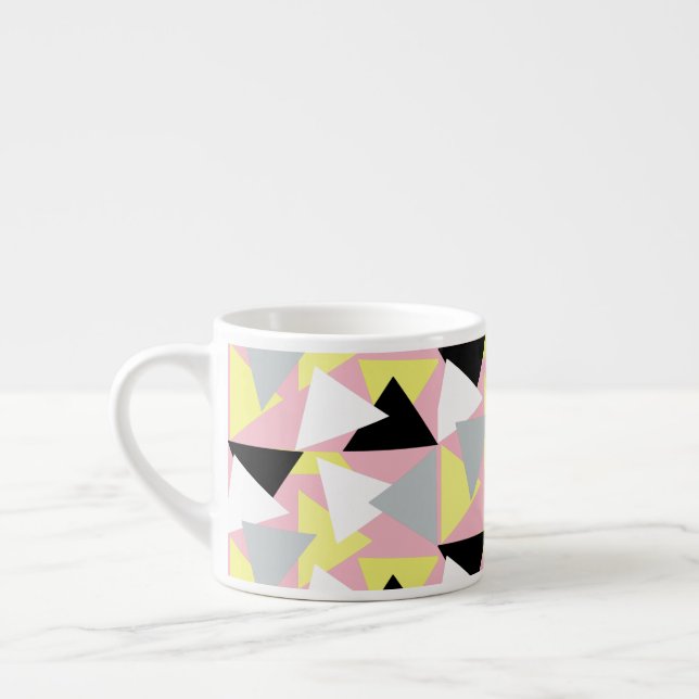 Abstract Art Triangle Pyramid Pattern Coffee Mug (Left)