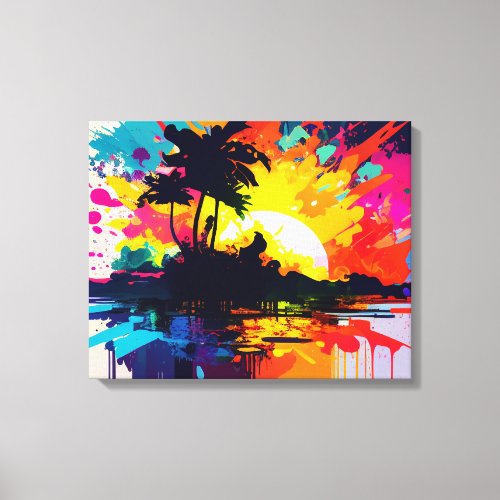 Abstract Art _ Tropical Island Canvas Print