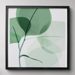 Abstract art tropical leaves peel and stick photo tile