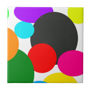 Abstract Art Turquoise Green Blue White Ceramic Tile