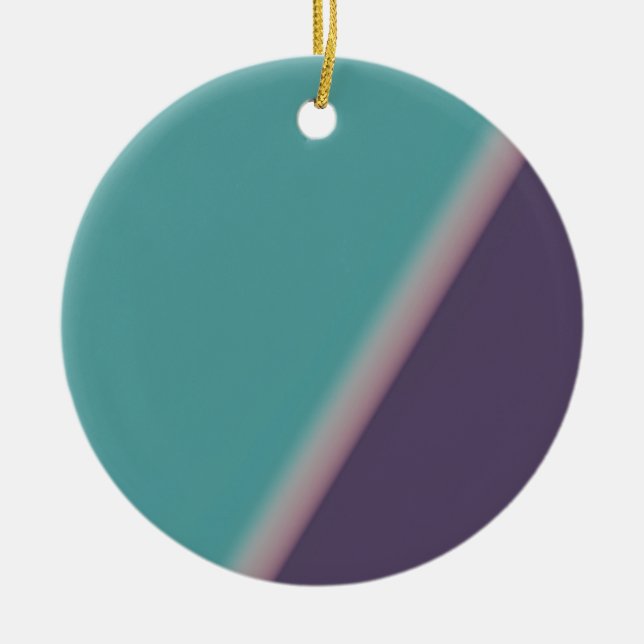 Abstract Art Turquoise Purple Ceramic Ornament (Front)